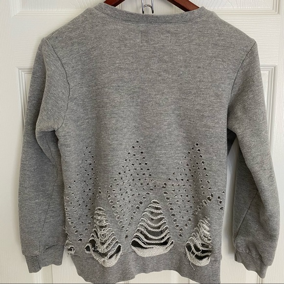 Pepin Anthropologie grey distressed sweatshirt - Picture 4 of 4